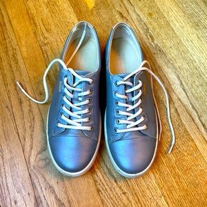 Ecco Soft 7 Sneaker Silver Grey Metallic